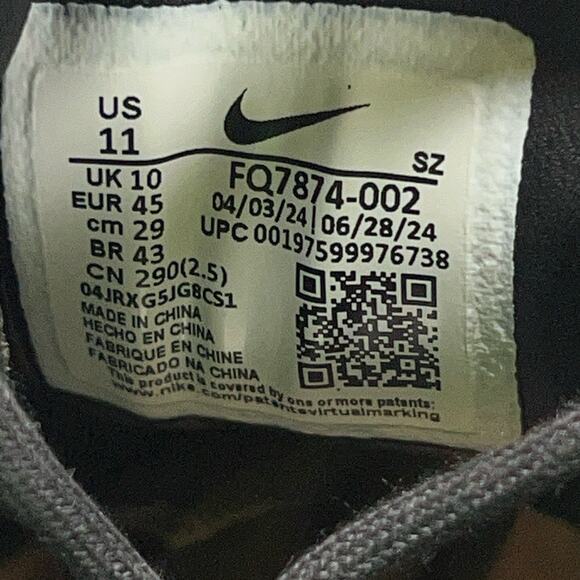 Jordan ADG 5 Mens Size 11 Golf Shoes Black Green Leather FQ7874-002 NEW! - Picture 11 of 11